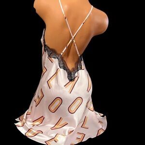 Victoria’s Secret Satin silky teddy slip nightgown